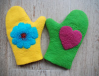 Ofenhandschuhe ca. 25cm lang, in diversen Farben und Größen, rechts und links