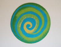 Spirale: Ø 1m, butterblume, limone, aragrün, hawaitürkis, Merinowolle